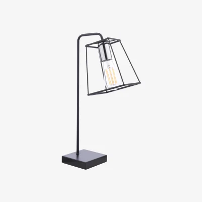 The Range Tower Table Lamp Matt Black Polished Chrome