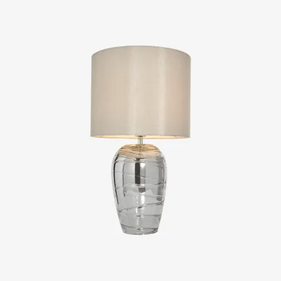 The Range Rita Ripple Glass Table Lamp - Grey