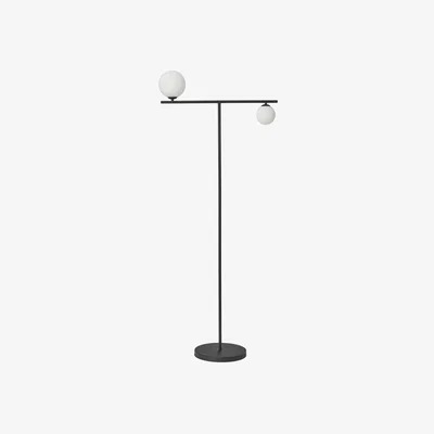 The Range Darl 2 Light Modern Floor Lamp - Black