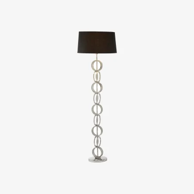 The Range Skye Floor Lamp with Multi Ring Base - Black