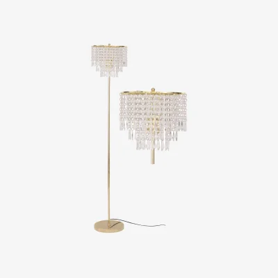 The Range Cascada Floor Lamp - Polished Gold Plate And Clear Acrylic