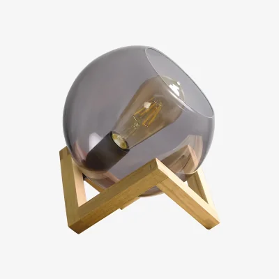 The Range Cruz Glass Globe Table Lamp - Brown