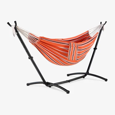 The Range Hammock with Stand 2 Person Capacity for Garden - Orange