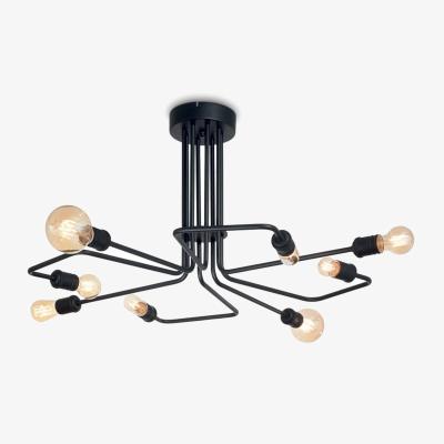 The Range Triumph Indoor Mutli Arm 8 Lights Ceiling Lamp - Black