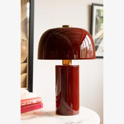 Rockett St George Modern Rosso Red Table Lamp