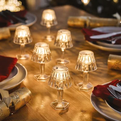 The Range 6 x Mini Battery Powered Table Lamps - Clear