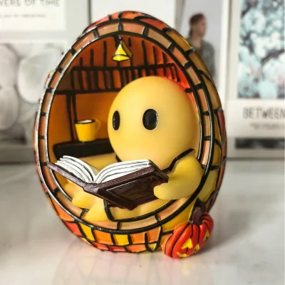 The Range Ghost Resin Ornament Lamp - Yellow / 11.5cm