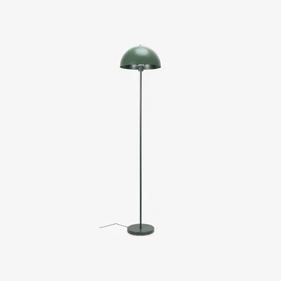 The Range Stassi Floor Lamp with Dome Lampshade - Forest Green