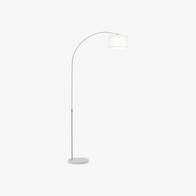 The Range Arched Floor Lamp Marble Base with Shade - Beige