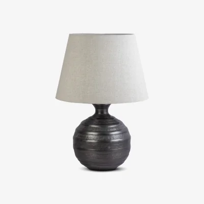 The Range Round Antique Table Lamp - Bronze