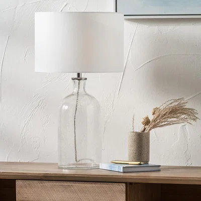 The Range Clear Bubble Glass Table Lamp with Shade - Transparent