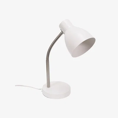 The Range Keela Adjustable Flexi Neck Desk Lamp with LED Bulb - White