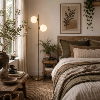 The Range Laralima 2-Light Gold Tree Floor Lamp with Globe Shades