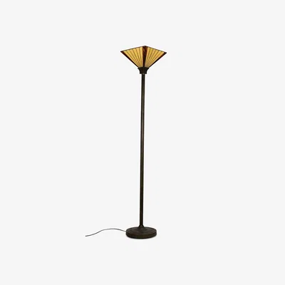 The Range Tiffany Antique Brass Floor Lamp - Antique Brass
