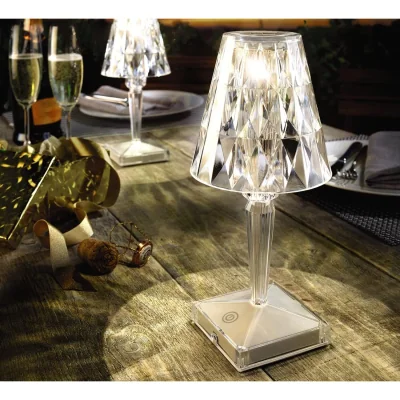 The Range Rechargeable Diamond Touch Lamp - Clear