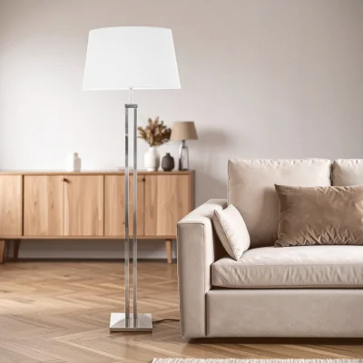 The Range Skye Floor Lamp with Dual Rod Base - White