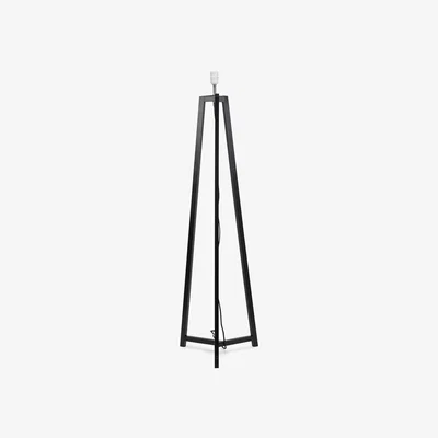 The Range Lottie Wood Tripod Floor Lamp Base - Black