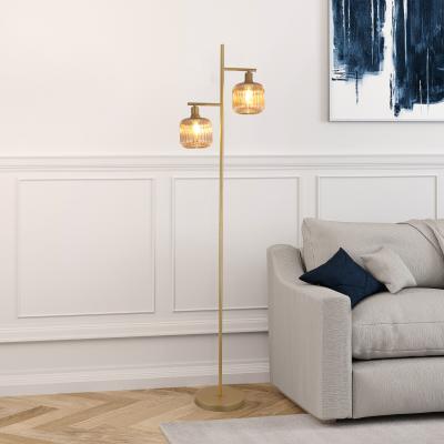The Range Micah Floor Lamp - Champagne and Gold