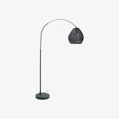 The Range Louis Floor Lamp with Paper Shade - Black