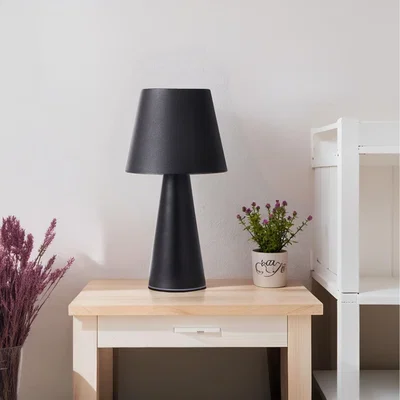 The Range Rechargeable Tri-Color Simple Design Table Lamp - Black