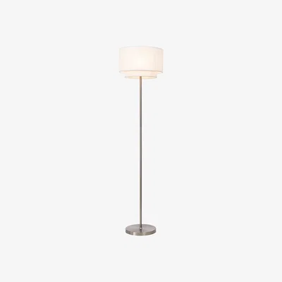 The Range Jayne Floor Lamp with White Shade - Chrome