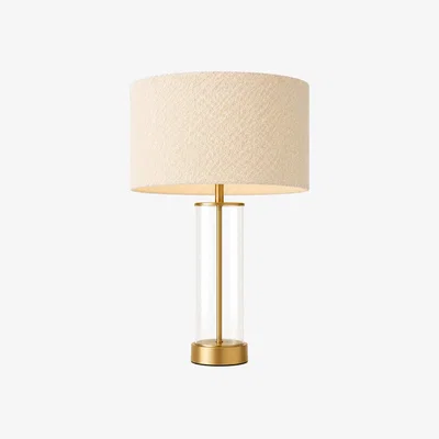 The Range Balan Cream Boucle Shade Gold Trim  Table Lamp / Yes - Cream / No