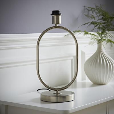 The Range Antonia Oval Metal Table Lamp Base - Silver
