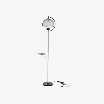 The Range Metal Floor Lamp with Tray - Black
