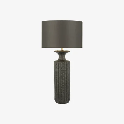 The Range Dugan Ceramic Table Lamp Black Volcanic Glaze