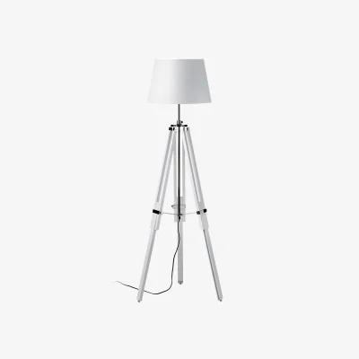 The Range Jasper White Tripod Base Floor Lamp - White