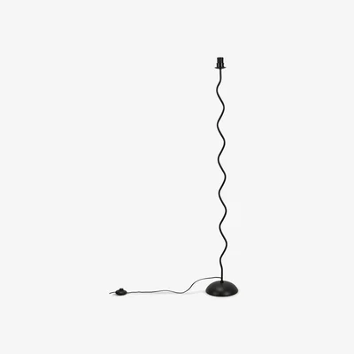 The Range Wiggle Black Metal Floor Lamp Base - Black