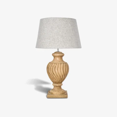 The Range Maple Twist Natural Table Lamp - Brown