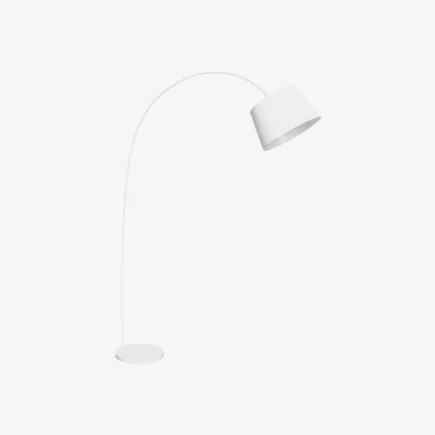 The Range Brunswick White Metal Arched Floor Lamp - White