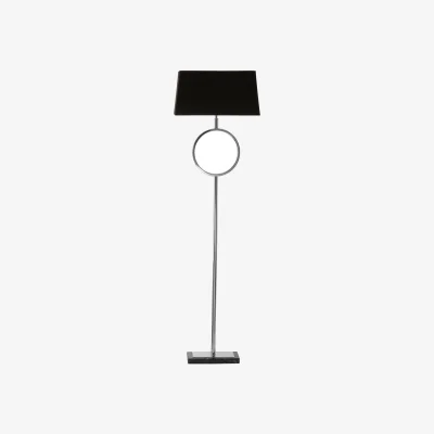 The Range Skye Floor Lamp with Stone Base - Silver