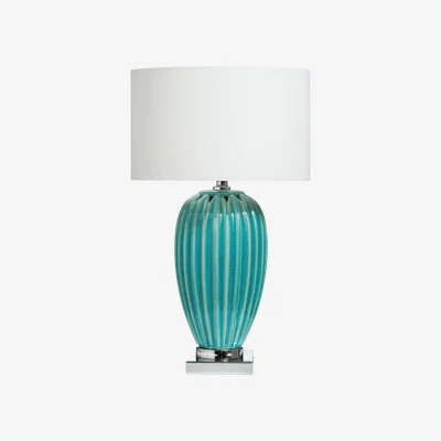 The Range Apus Ceramic Table Lamp in Turquoise - Blue