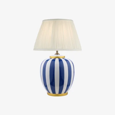 The Range Circus Ceramic Table Lamp Blue White