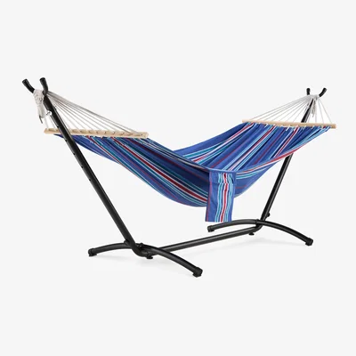 The Range Hammock with Stand Freestanding 1 Person for Outdoors - Blue