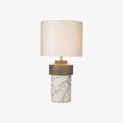 The Range Nomad Table Lamp Marble Wood Base