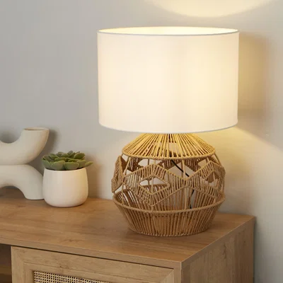 The Range Kai Woven Table Lamp - Neutral