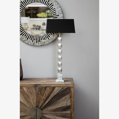 The Range Macey Faceted Table Lamp - Black