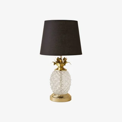 The Range Pineapple Table Lamp with Tapered Shade - Gold / Yes