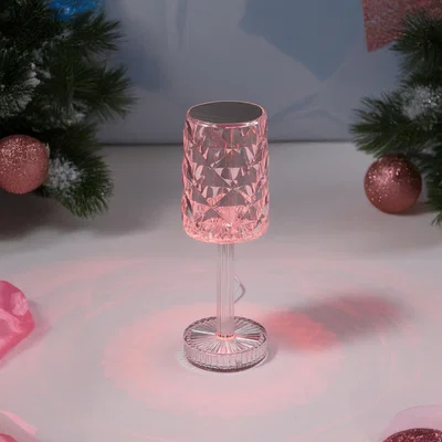 The Range Lifeideas Rose Effect Dimmable LED Table Lamp - Transparent / 26cm