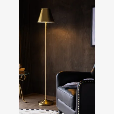 Rockett St George Brass Slim Floor Lamp