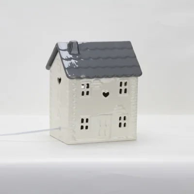The Range Ceramic House Table Lamp - Grey