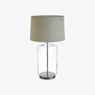 The Range Unita Table Lamp With Grey And Black Shade - Grey