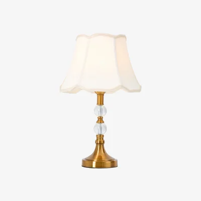 The Range Stylish Wavy Edge Table Lamp - White and Gold