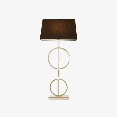The Range Skye Table Lamp with Dual Ring Base - Black