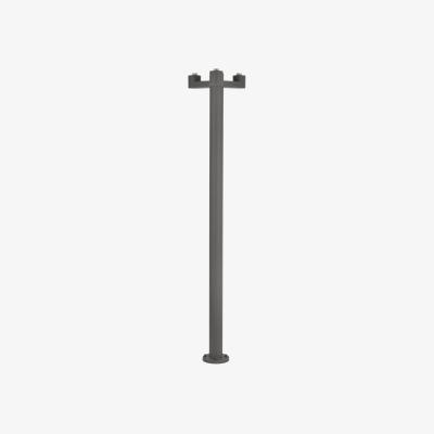 The Range Structure 3 Light Outdoor Lamp Post Base Only - Dark Grey