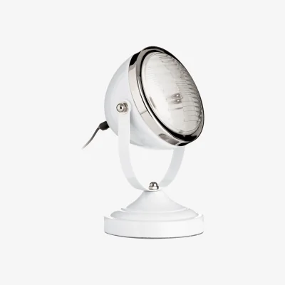 The Range Jasper Spot White and Chrome Table Lamp - White