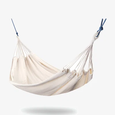 The Range Double Hammock with Travel Bag  Fittings Included - White